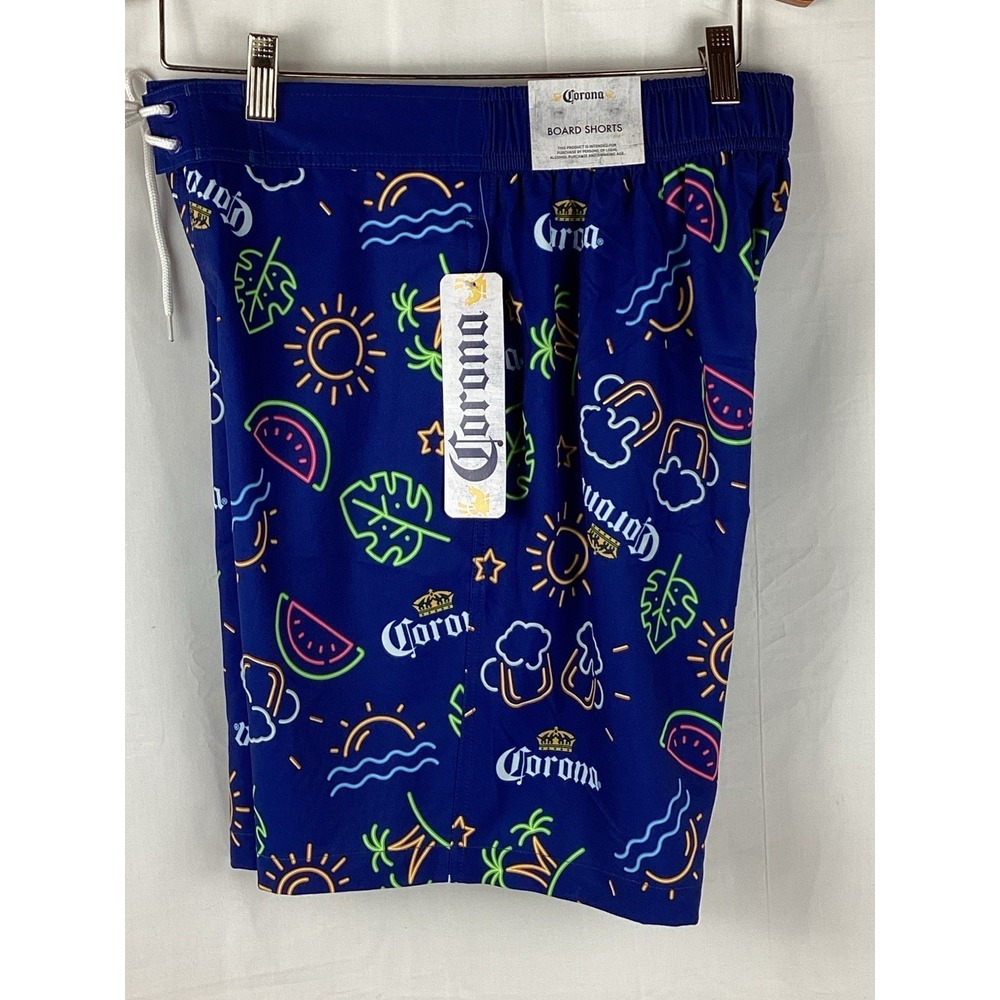 Corona Mens Board Shorts Swim Trunks with Pockets Lined - M (32-34) New With Tag